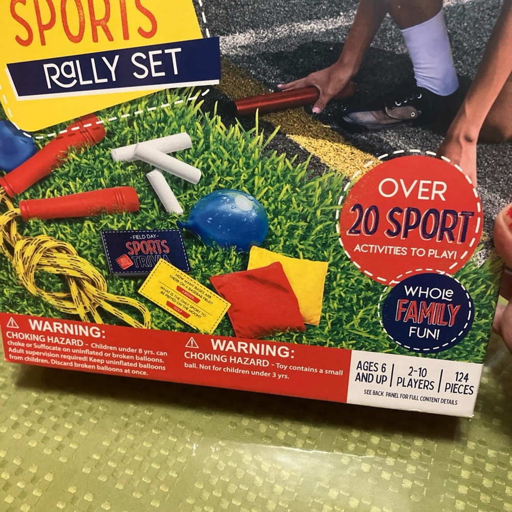 Red and White Puzzle & Game Set for Active Play